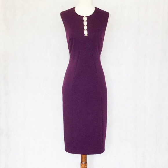 Calvin Klein Dresses & Skirts - Calvin Klein Sleeveless Eggplant Sheath Dress